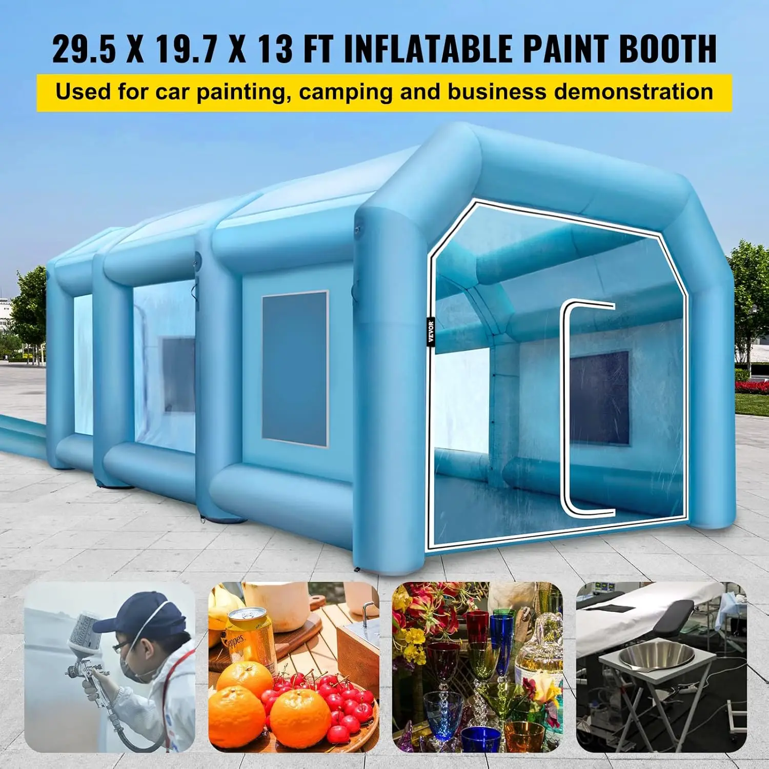 팽창식 페인트 부스, 29.5x19.7x13피트 스프레 - Inflatable Paint Booth 리뷰 및 가격